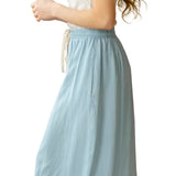 Cleo Chambray Tie Maxi Skirt