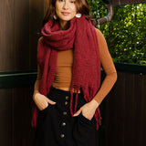 Cloud Soft Tassel-Trimmed Scarf