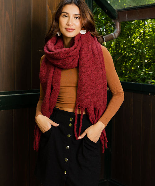 Cloud Soft Tassel-Trimmed Scarf