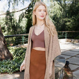 Cozy Haven Embroidered Tassel Wrap