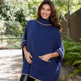 CozyCove Turtle Neck Poncho with Easy Sleeves