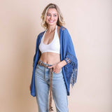 Crochet Medallion Tassel Kimono