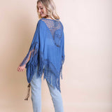 Crochet Medallion Tassel Kimono