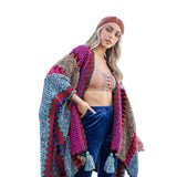 Cuddle Season Crochet Patterned Ruana