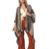 Cuddle Season Crochet Patterned Ruana