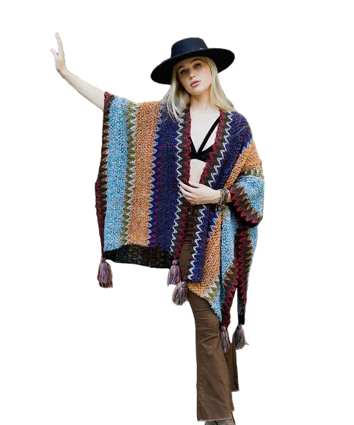 Cuddle Season Crochet Patterned Ruana