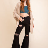 Cozy Chic Bat Wing Bliss Knit Cardigan