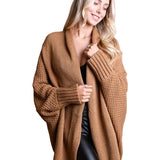 Cuddly Bat Sleeve Knit Cardigan