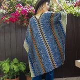 Colorful Cobalt Crochet Ruana
