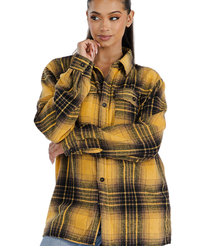 Boyfriend Oversized Soft Flannel Shacket FL503