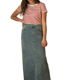 Donna Classic Wash Maxi Denim Skirt
