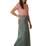 Donna Classic Wash Maxi Denim Skirt