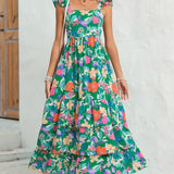 Floral Ruffle Tiered Maxi Dress