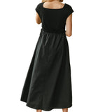 Eleanor Black A-line Maxi Dress