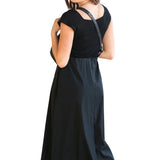 Eleanor Black A-line Maxi Dress