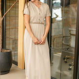 Ella Cinched Waist Maxi Dress