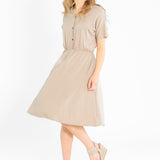 Ella Cinched Waist Midi Dress