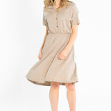 Ella Cinched Waist Midi Dress