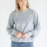 Embossed Inherit Logo Crewneck Sweatshirt