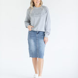 Embossed Inherit Logo Crewneck Sweatshirt