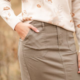 Erica Cotton Twill Midi Skirt
