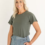 Essential Flutter Sleeve Top