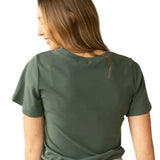 Essential Olive Flutter Sleeve Top