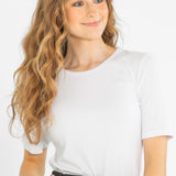Essential Ribbed Half Sleeve Tee