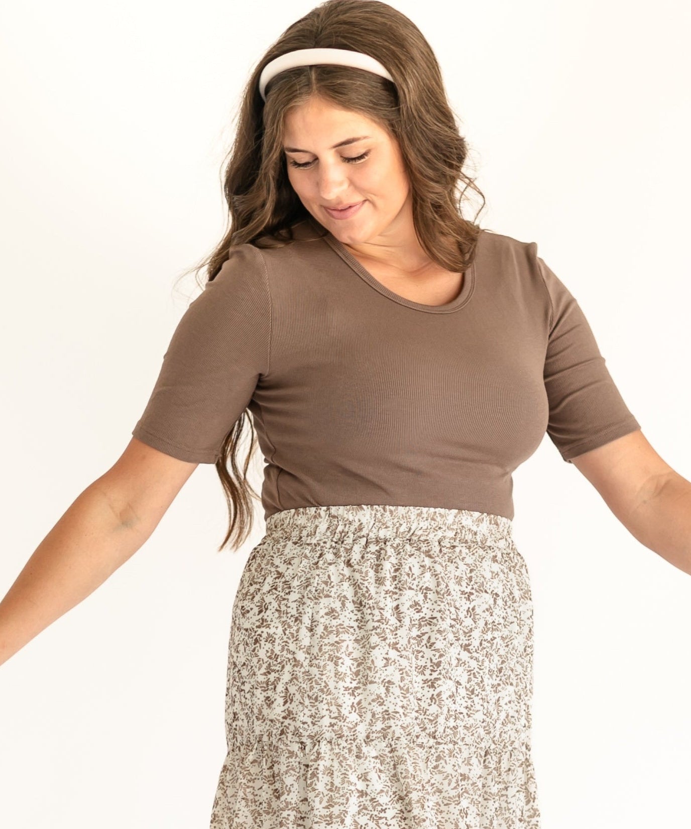 Essential Ribbed Half Sleeve Tee