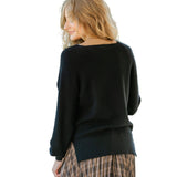 Essential V-neck Balloon Sleeve Sweater