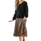 Essential V-neck Balloon Sleeve Sweater