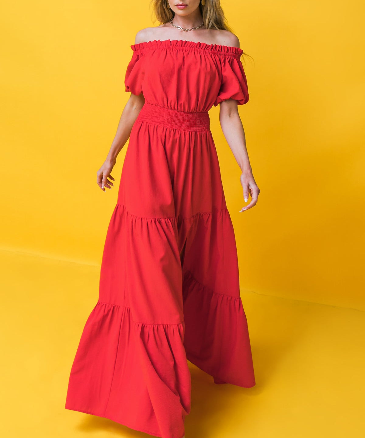 OUT IN THE COUNTRY WOVEN MAXI DRESS
