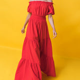 OUT IN THE COUNTRY WOVEN MAXI DRESS