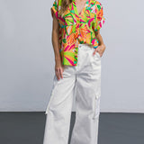 ADORABLE POSH WOVEN CARGO PANTS