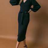 ADORABLE IDEAL SWEATER MIDI DRESS
