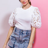 GETTING INTO THE GROOVE KNIT TOP