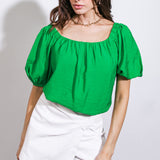 CALL TO ACTION WOVEN TOP
