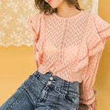 LOVE FOR ALL PEASANT TOP