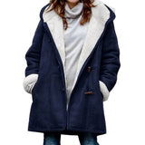 Sherpa-Lined Duffle Toggle Jacket with Hood — Warm Hooded Fleece Coat
