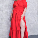 OUT IN THE COUNTRY WOVEN MAXI DRESS