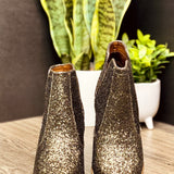 Fiera Glitter Booties in Bronze