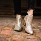 Fiera Glitter Booties in Gold