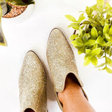 Fiera Glitter Booties in Gold