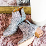 Fiera Glitter Booties in Pewter