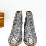 Fiera Glitter Booties in Pewter