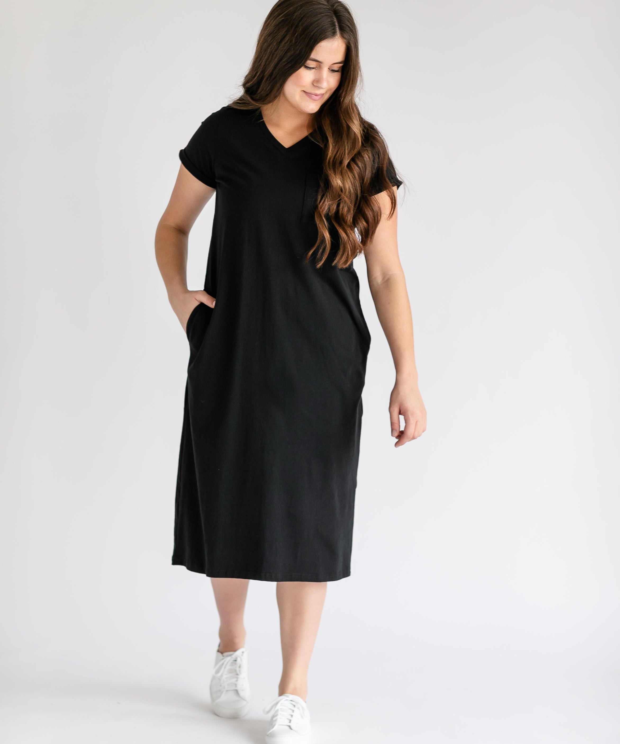 Finley V-neck T-shirt Dress