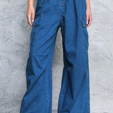 ALL THE BUZZ WASHED DENIM PANTS