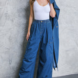 ALL THE BUZZ WASHED DENIM PANTS