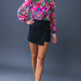 MAKES ME HAPPY WOVEN TOP