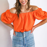 CALL TO ACTION WOVEN TOP